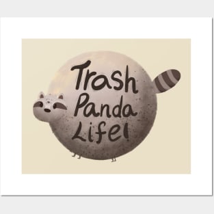 Trash panda life cartoon design Posters and Art